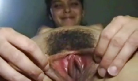 Latino teen spreading her huge hairy pussy