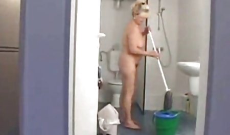 Mature BBW Cleaning Lady Does Two Guys in the Men&#039;s Room